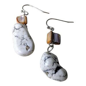 Artisan Handmade Polished Stone Earrings